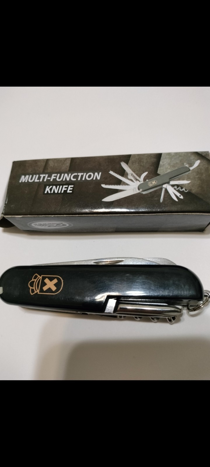 MULTIFUNCTION POCKET KNIFE STAINLESS STEEL UP TO 10 TOOLS NEW IN BOX .