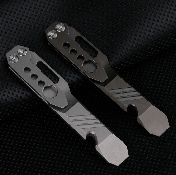 New Titanium Alloy Pocket Pry Bar Crowbar Opener Portable Outdoor EDC Multi Tool