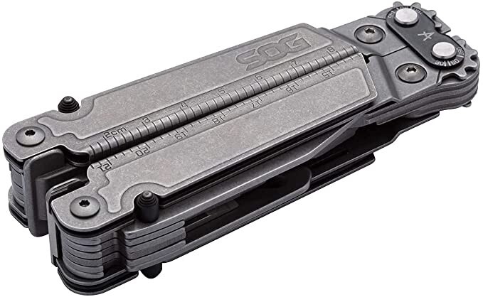 SOG PowerAccess Assist PA-3001 Pliers Ruler Awl Wire Cutter/Crimper Drivers More