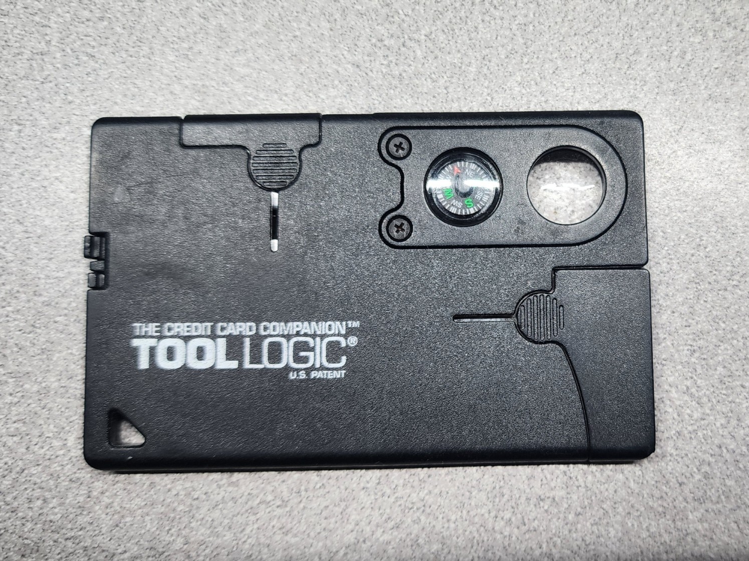 TOOL LOGIC CC1SB Credit Card Companion w/ Compass/Bottle-Opener/Pocket Knife