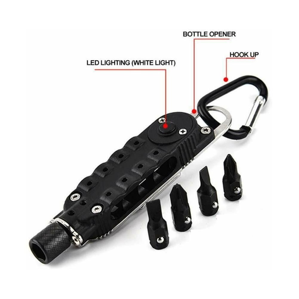 Multifunctional Mini Screwdriver EDC Keychain Portable Steel Repair Tool