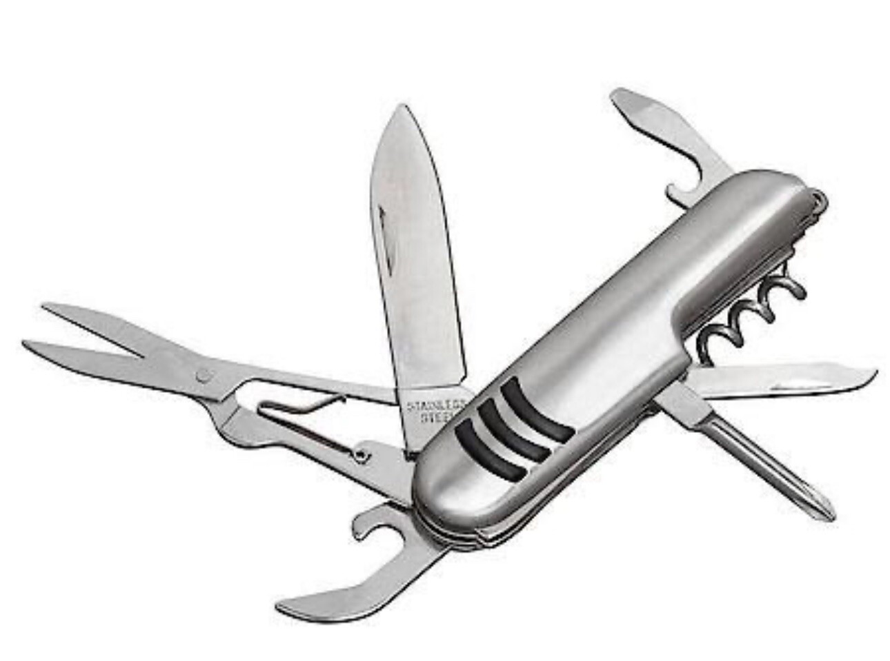 8-1 Multi Use Tool Knife, Scissors,Can Opener, Bottle Opener, Nail File,..Lot 30