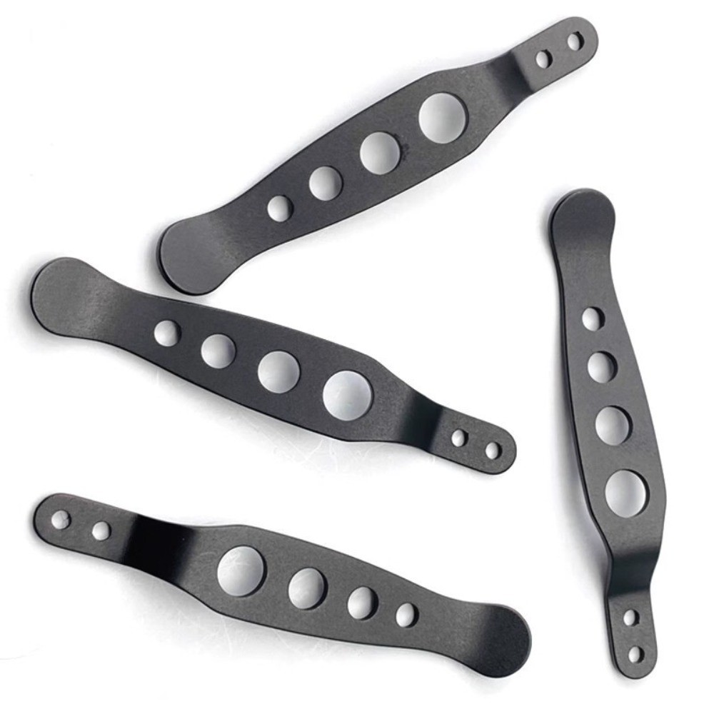 1 PC. Custom Made Black TC4 Pocket Clip for Rick Hinderer XM18 / XM24