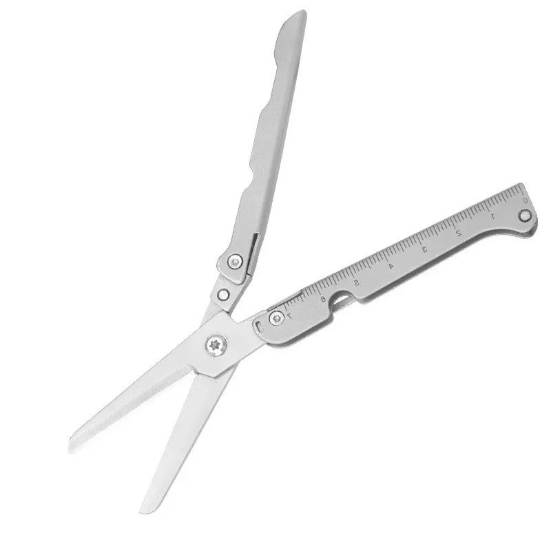 Portable Folding Stainless Steel Scissors Outdoor Camping Fishing Survival Tool