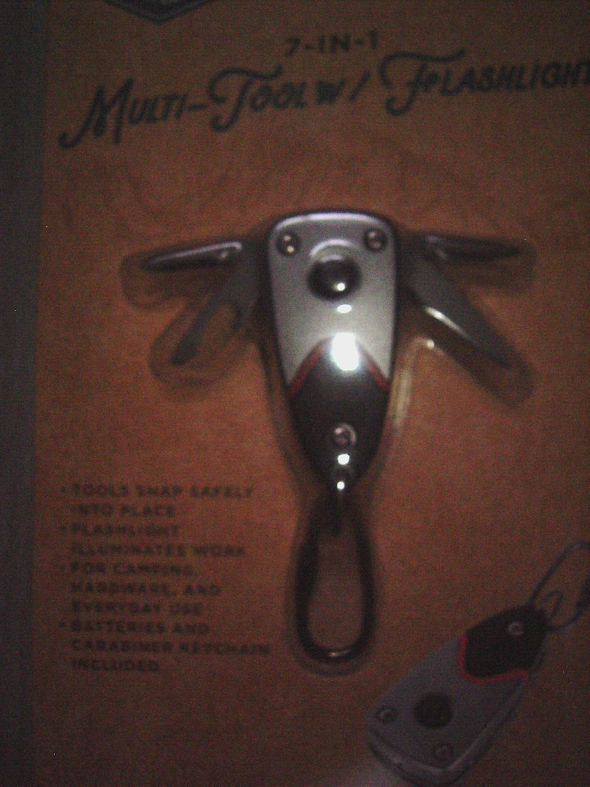 ADVENTURE OUT THERE 7 IN 1 MULTI TOOL FLASHLIGHT JCP EXCLUSIVE NEW ON MINT CARD