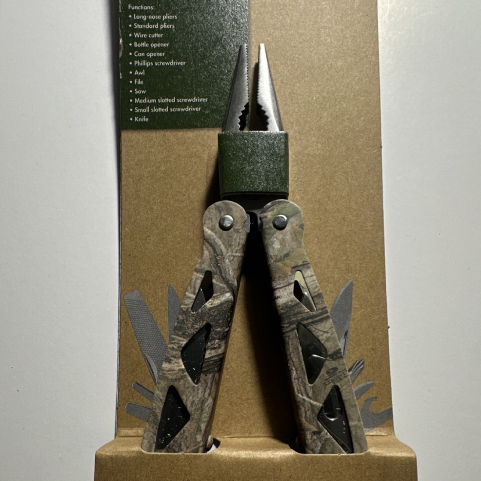 Trailside Pliers 12-in-1 Multitool Camouflage Wire Cutter Ozark Trail
