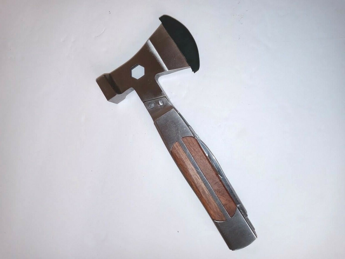 Sheffield Camper 12-In-1 Multi-Tool 12301 Axe Head Saw Hammer Screwdriver New