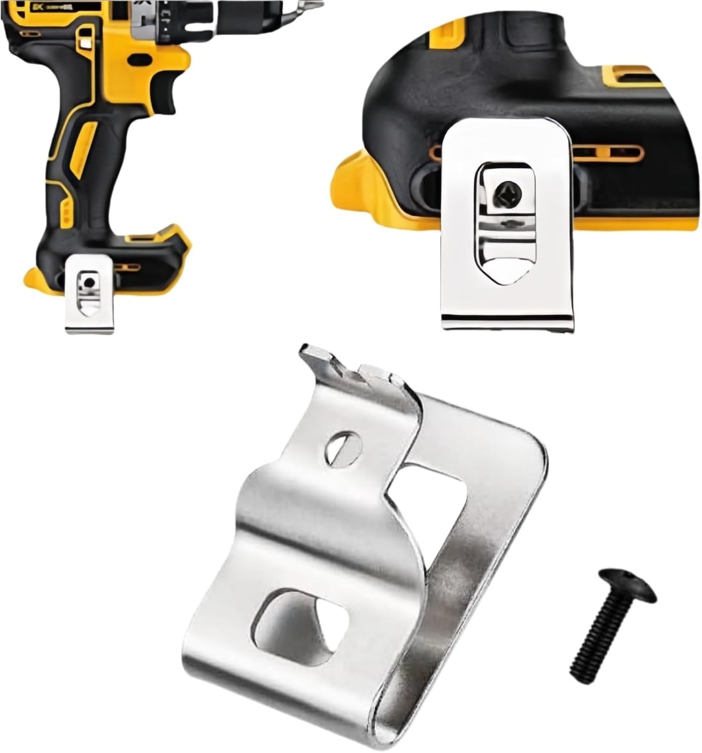 Easy Install Stainless Steel Drill Tool Clip Set – Fits Dewalt 20V MAX Tools