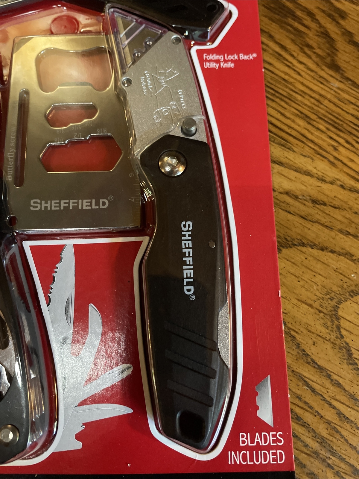 Sheffield 4 Piece Multi-Tool, Credit Card Wrench, Bottle Opener & Razor Knife A3