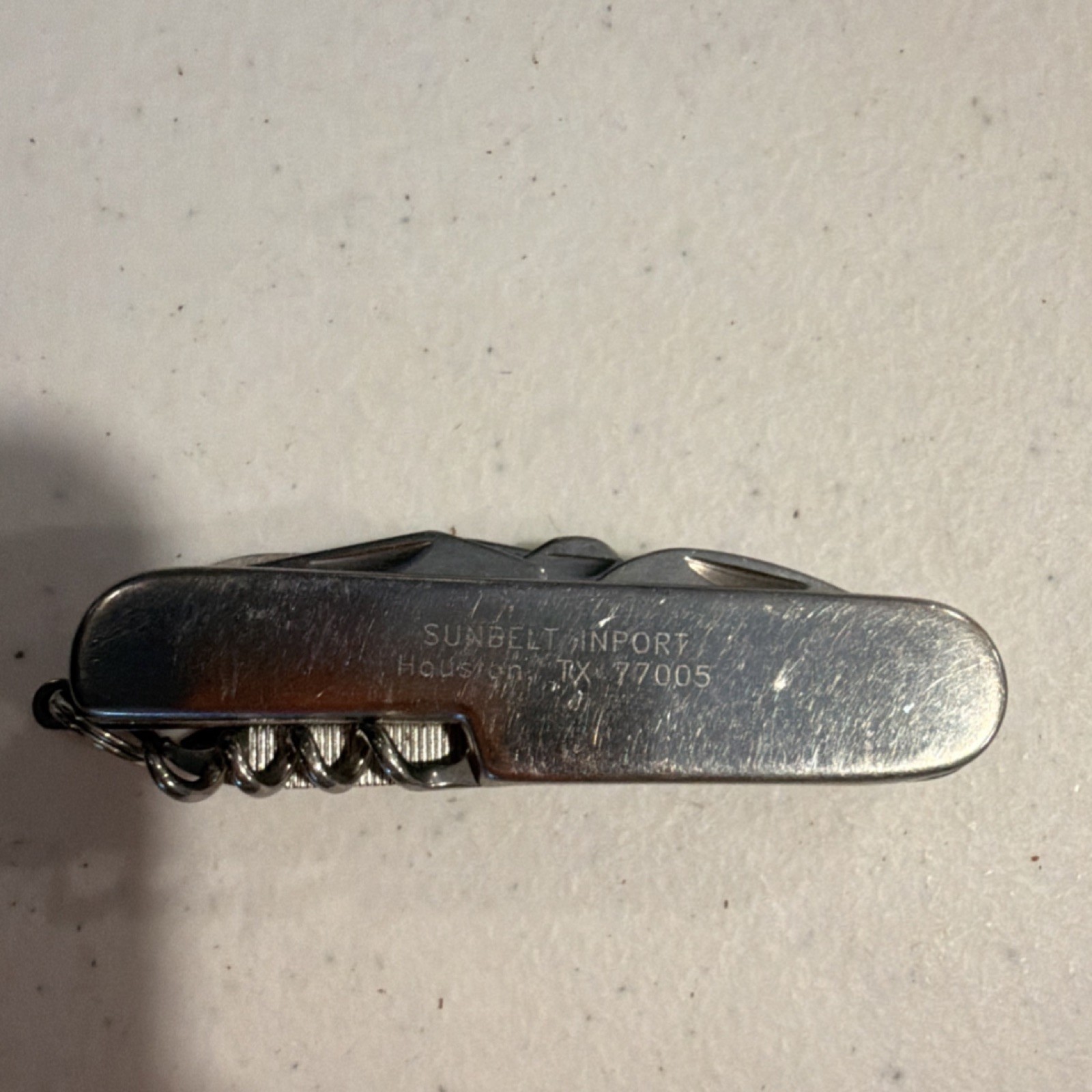 Sunbelt Import 77005 Stainless 7-in-1 Multi-Tool Knife w/ Corkscrew
