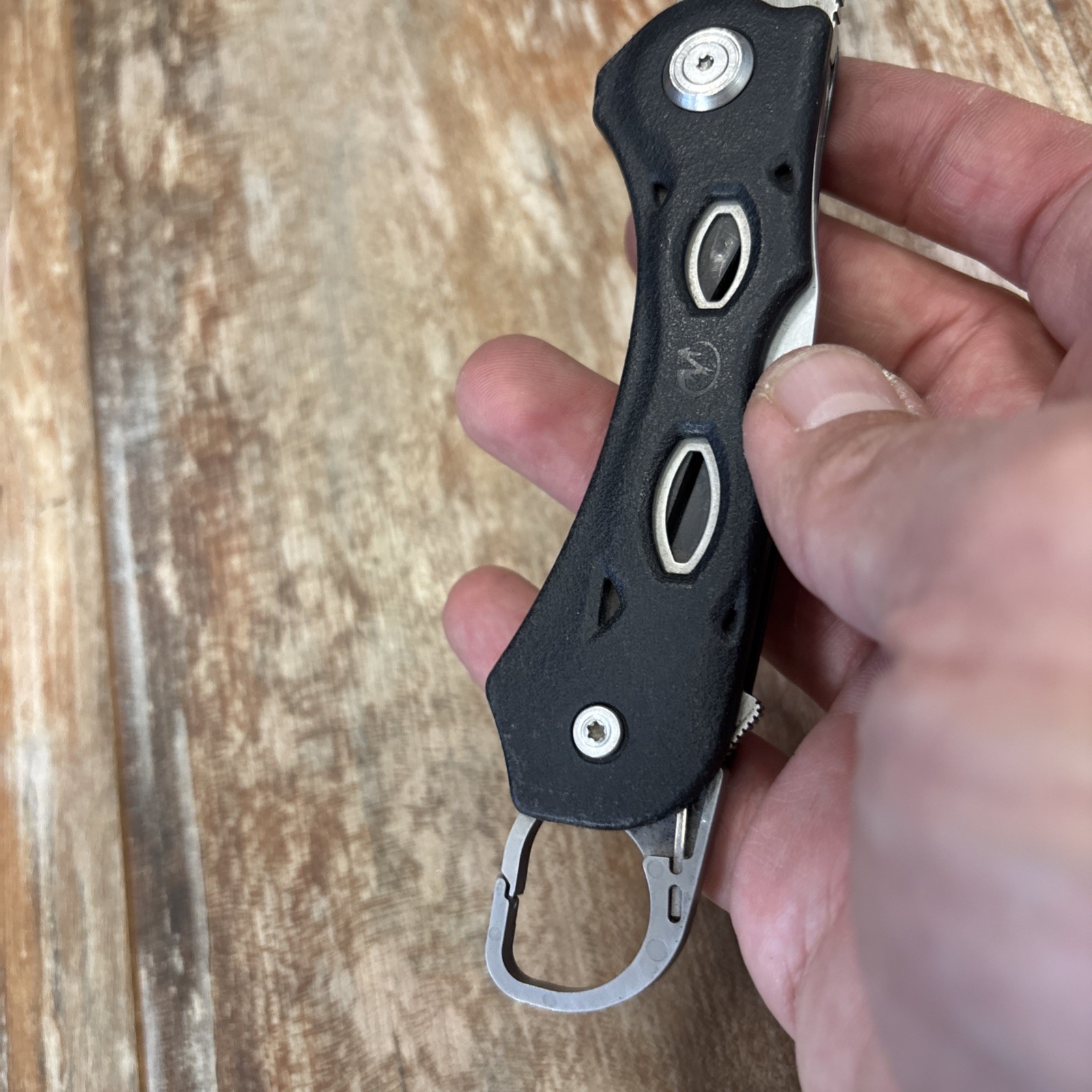 Rare! Leatherman K500X Knife-Multitool 154CM Folder Lockback Knife w/Carabiner