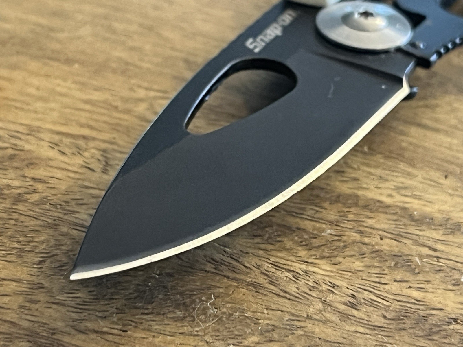 Snap-On BLACK Pocket Knife SUPER NICE!! TSA Confiscated ~TASKCo