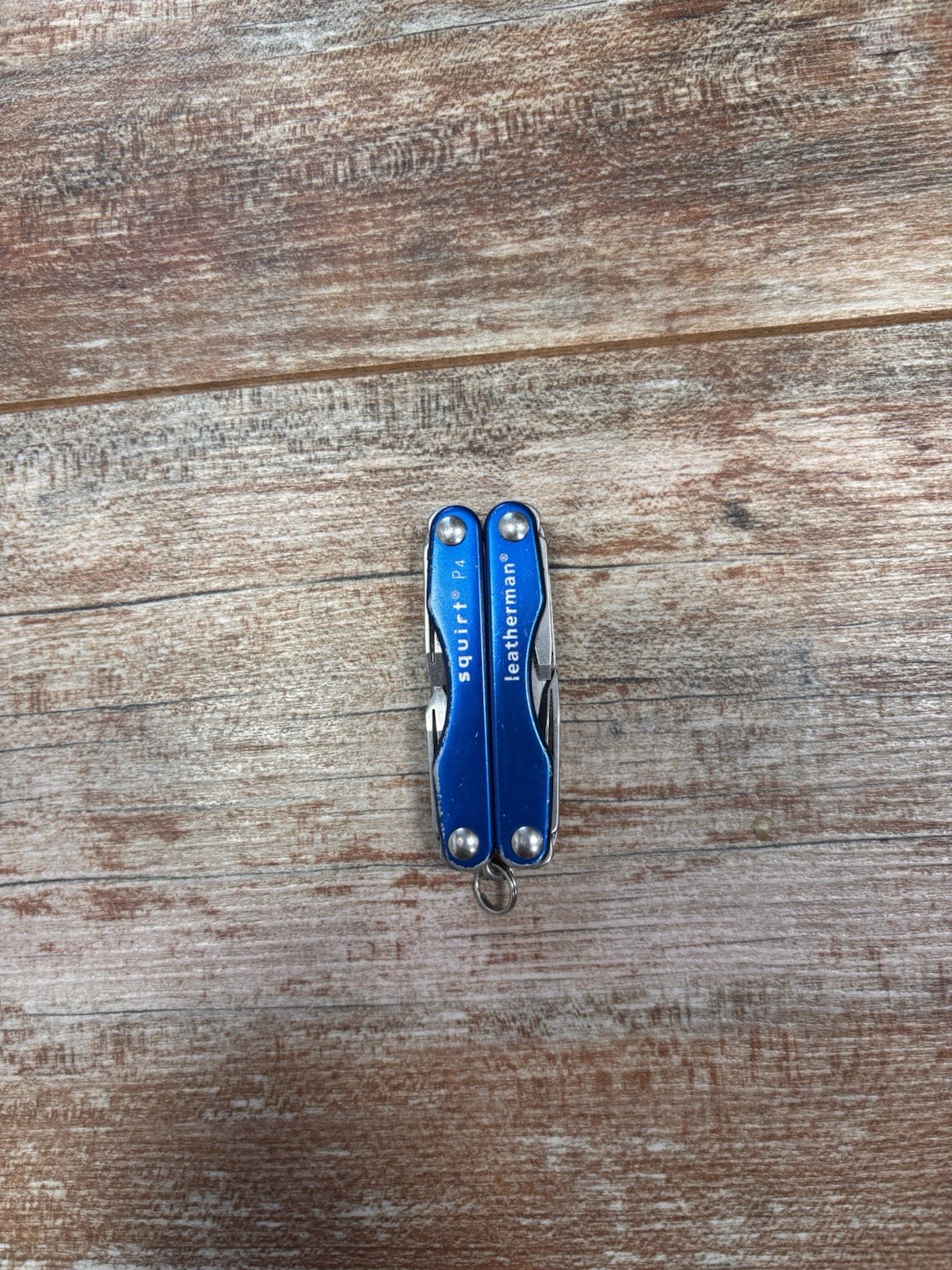 Leatherman Squirt P4 Blue Plier Multi-Tool Key Ring USA Retired