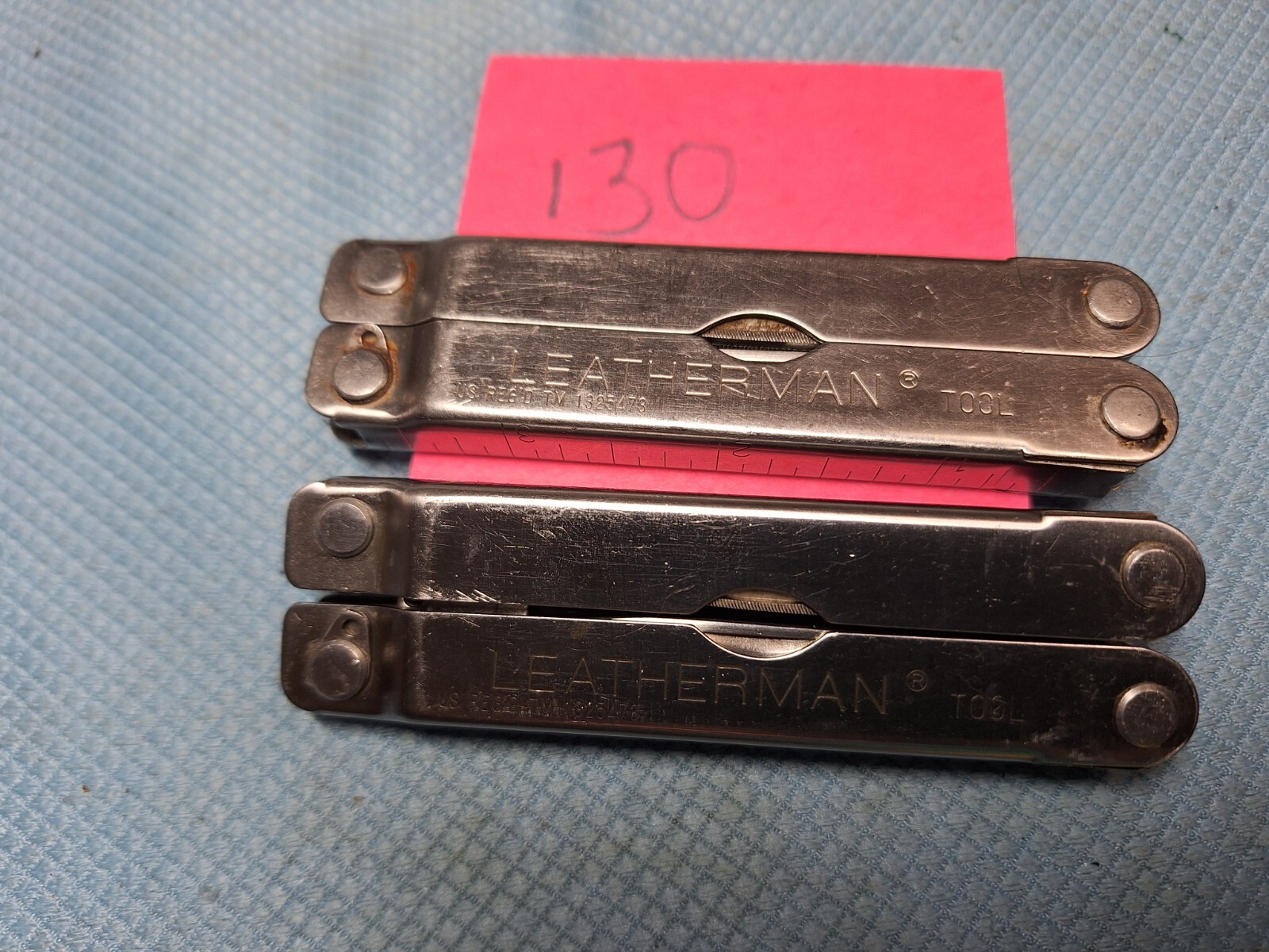 2 RARE LEATHERMAN ORIGINAL PST Multi Tools Knife BIG LETTERS Lot 130