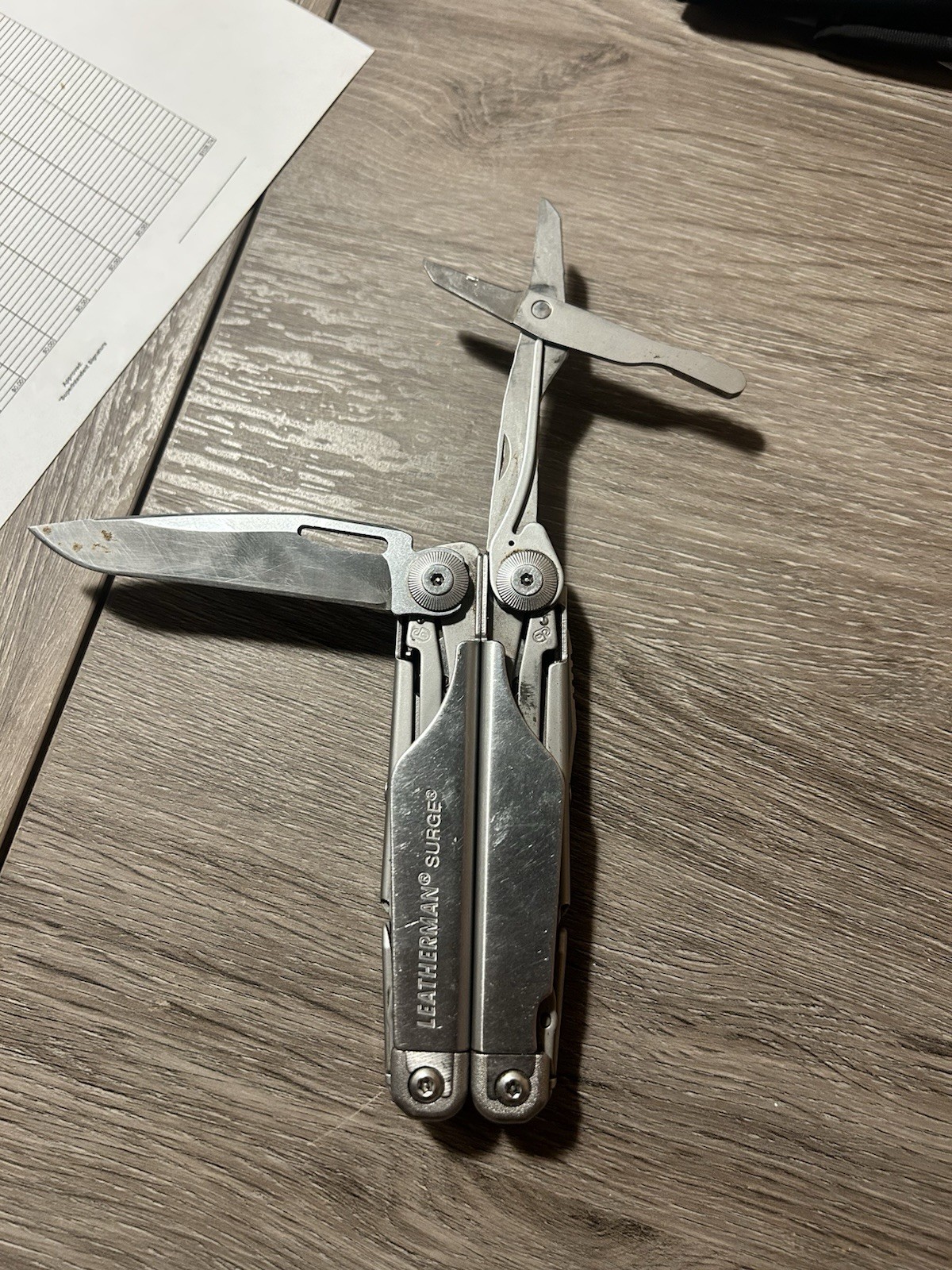 Leatherman Surge Multi-Tool Stainless Steel. Used No Saw