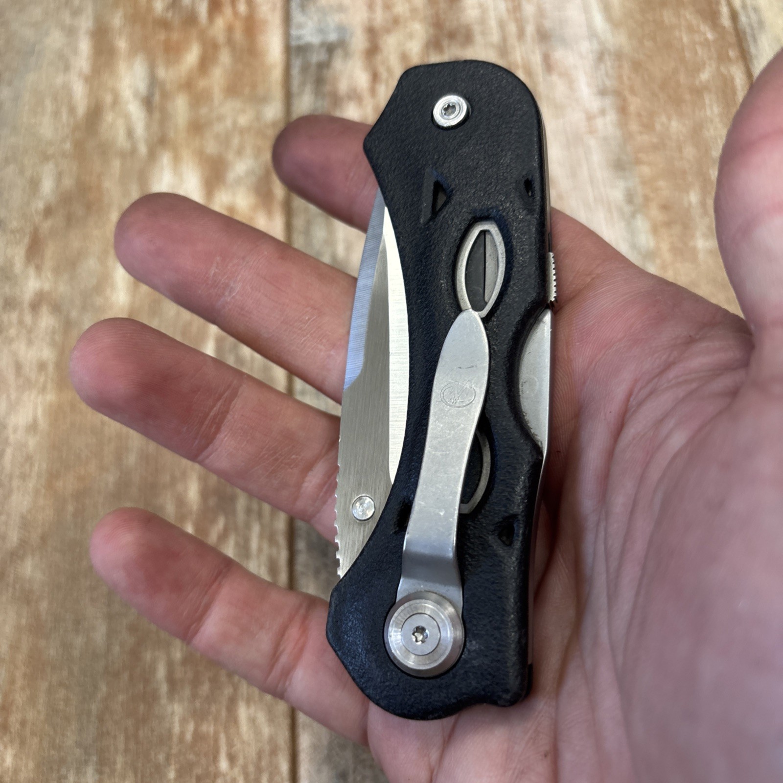 Rare! Leatherman K500X Knife-Multitool 154CM Folder Lockback Knife w/Carabiner