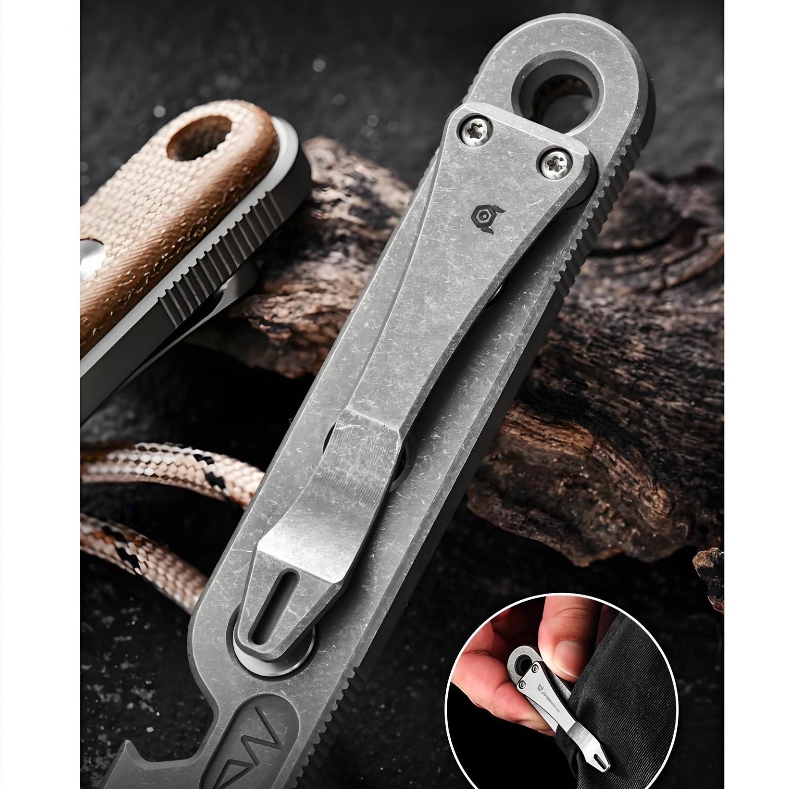 Titanium Alloy Bottle Opener Pocket Portable Crowbar Outdoor EDC Multi Tool