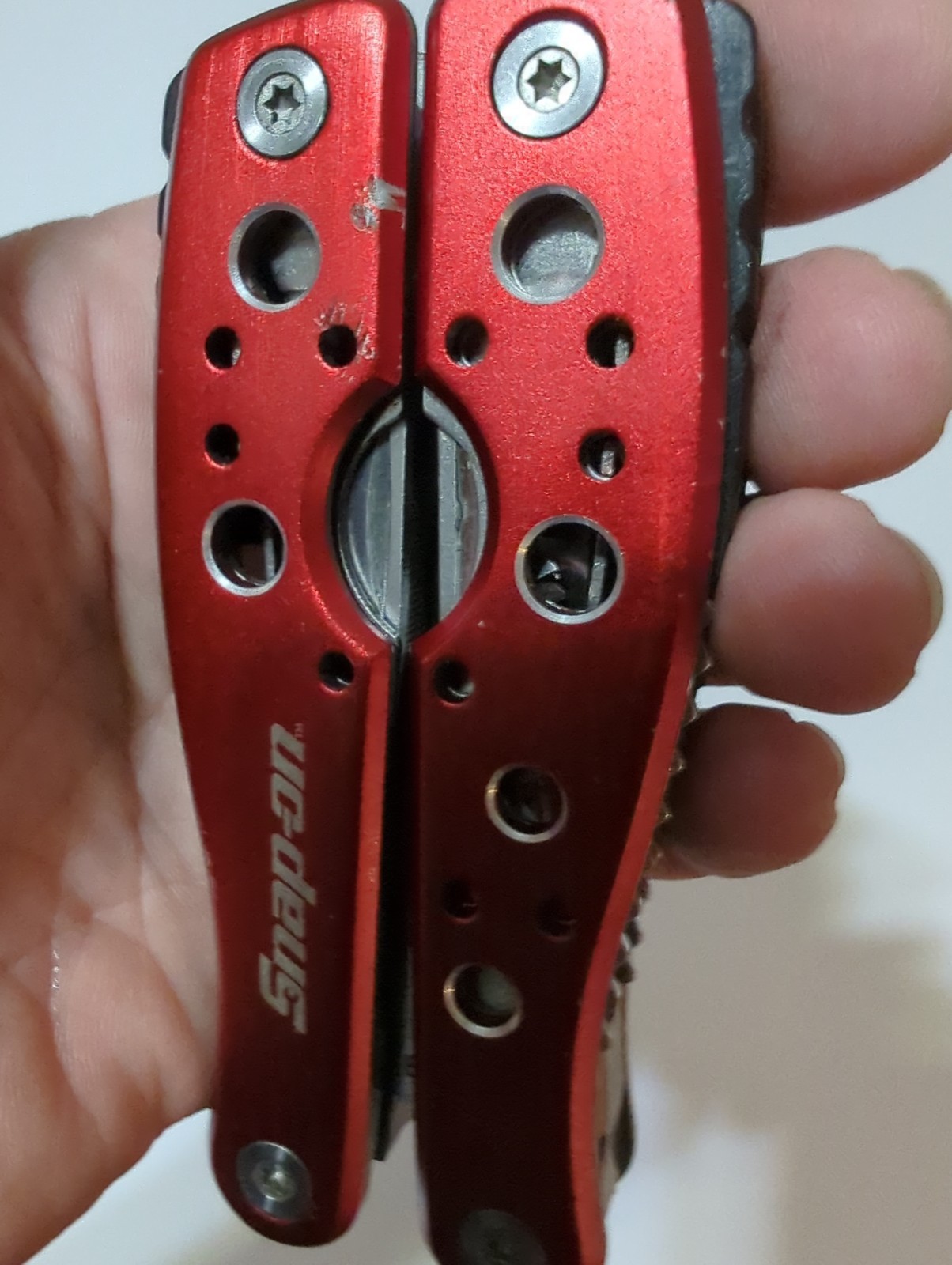 Snap-On Tools Red Multi-Tool Folding Pocket Knife w/ Pliers – Compact Tool