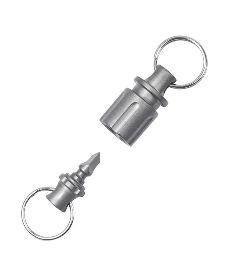 Mini Titanium Alloy Insert Buckle Gimbal Ring Portable Double Keyring Cutter EDC