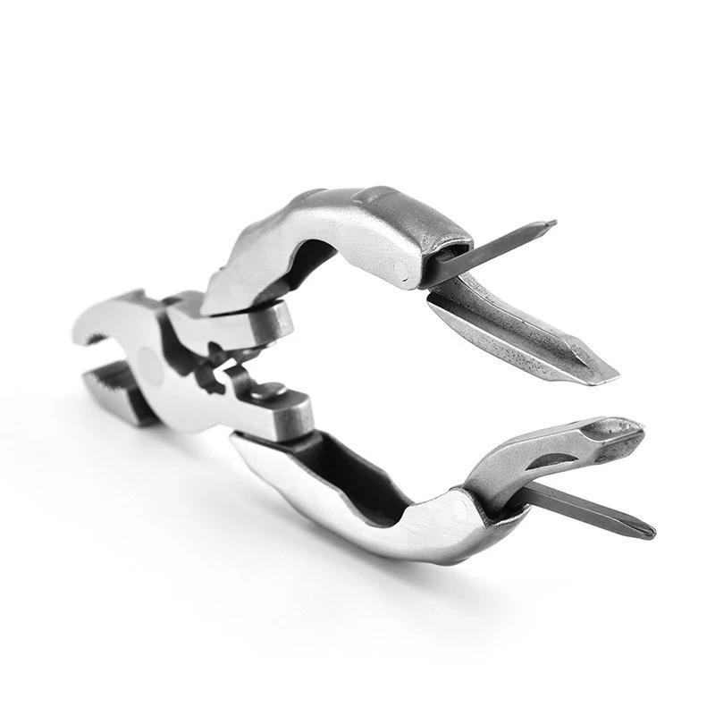 Multifunction Folding Pliers Mini Stainless Steel Camping Tool Screwdriver