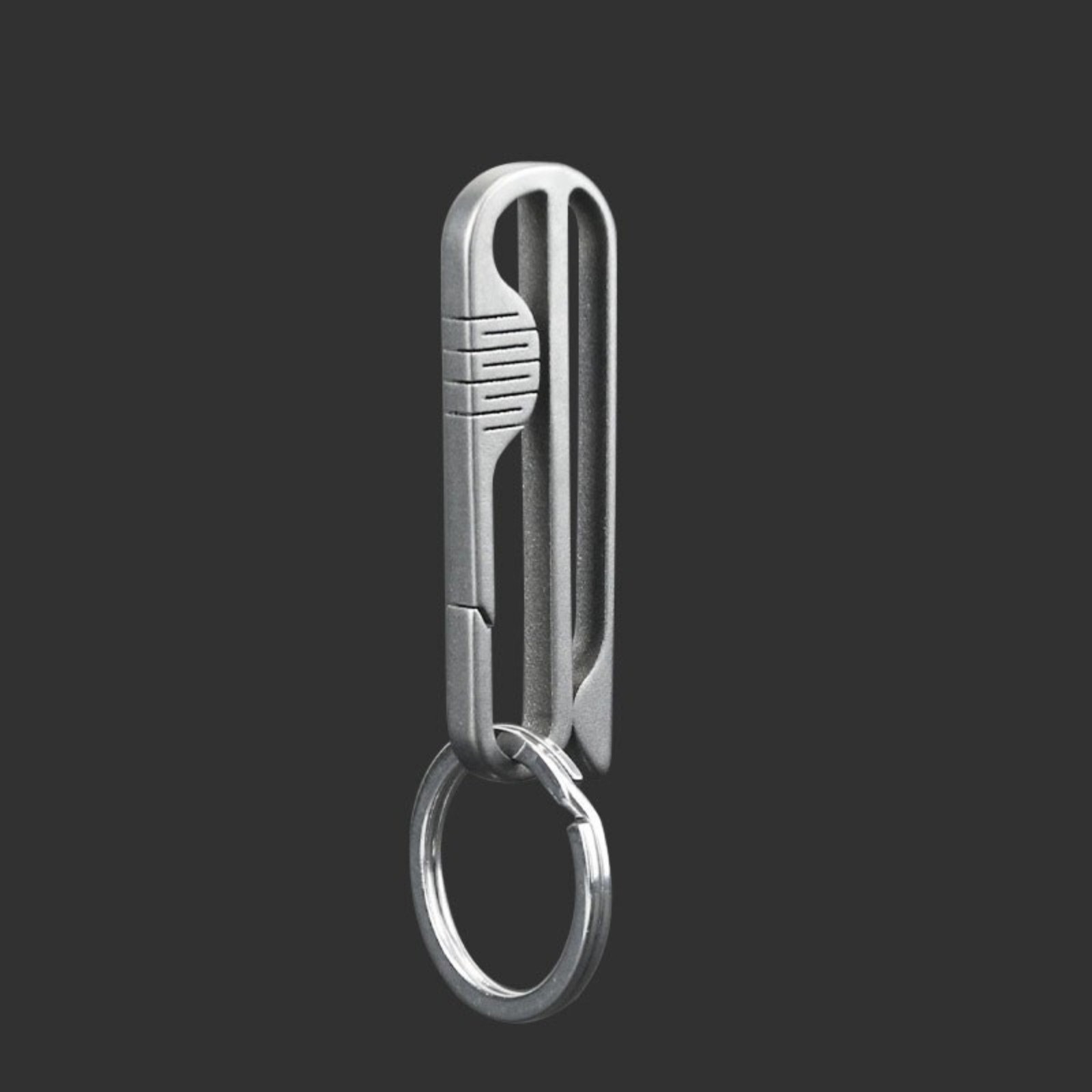 EDC Titanium Alloy Portable Carabiner Men’s Belt Waist Hanging Tool with Ring
