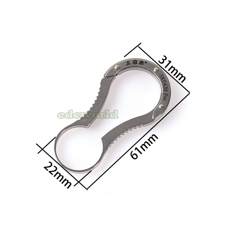 Sanrenmu SK043E Gourd Shape Keychain Tool Outdoor Hanging Buckle with Key Ring