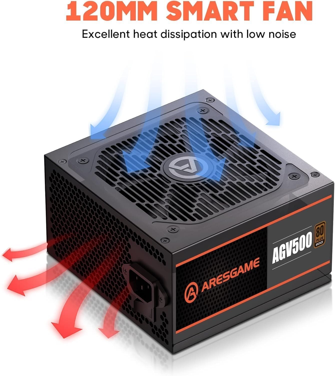 Series 500W Power Supply, 80 Plus Bronze Certified, Non Modular Power Supply