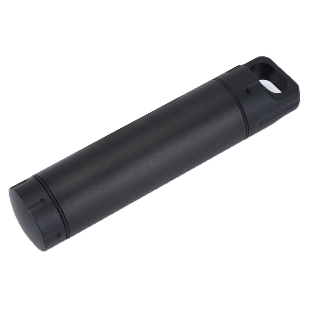 Waterproof Aluminum Pill Box Case Organizer Outdoor Medicine Holder (Black) CX4
