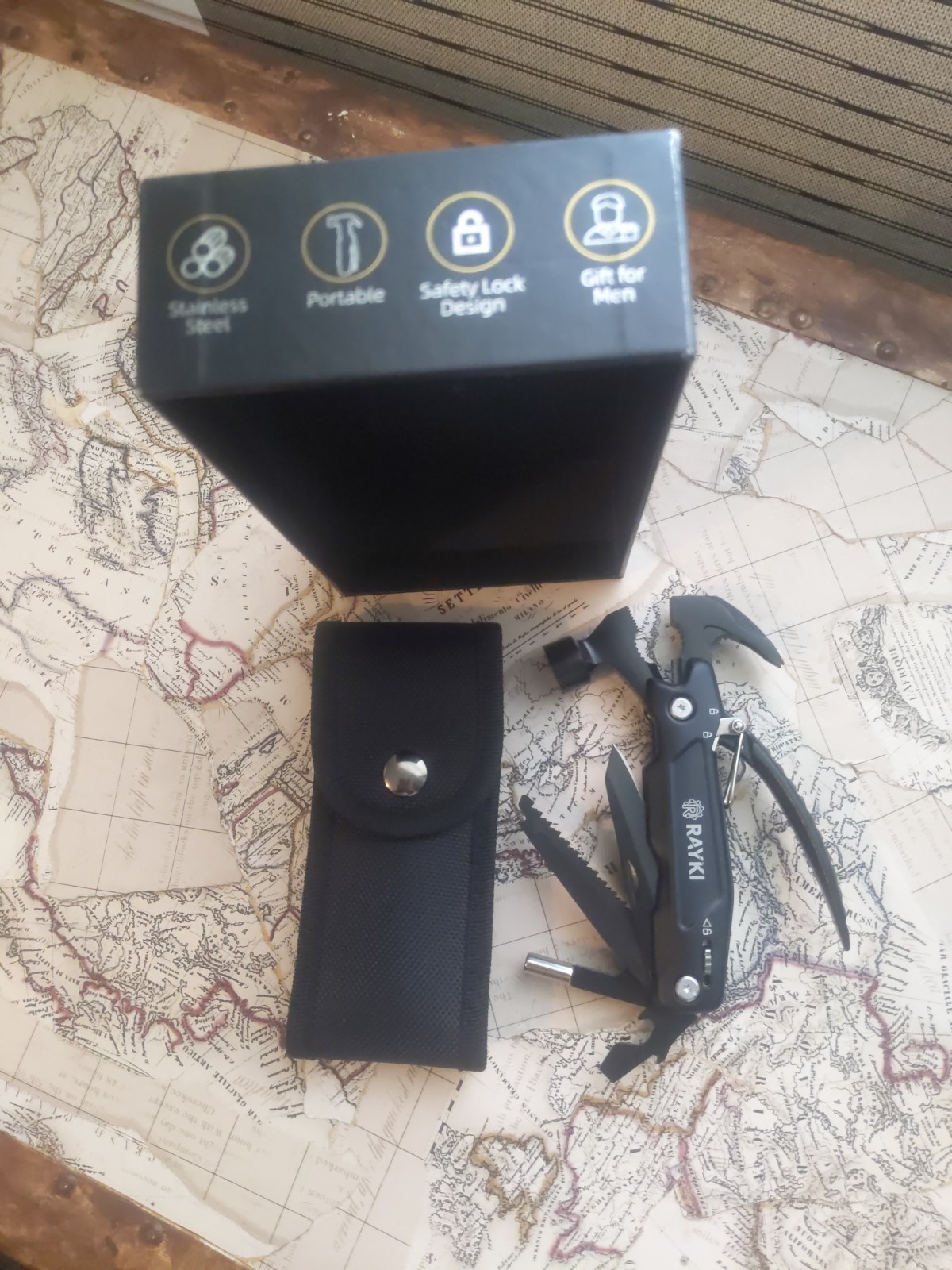New Rayki Hammer Multitool 15 tools in 1 Stainless Steel