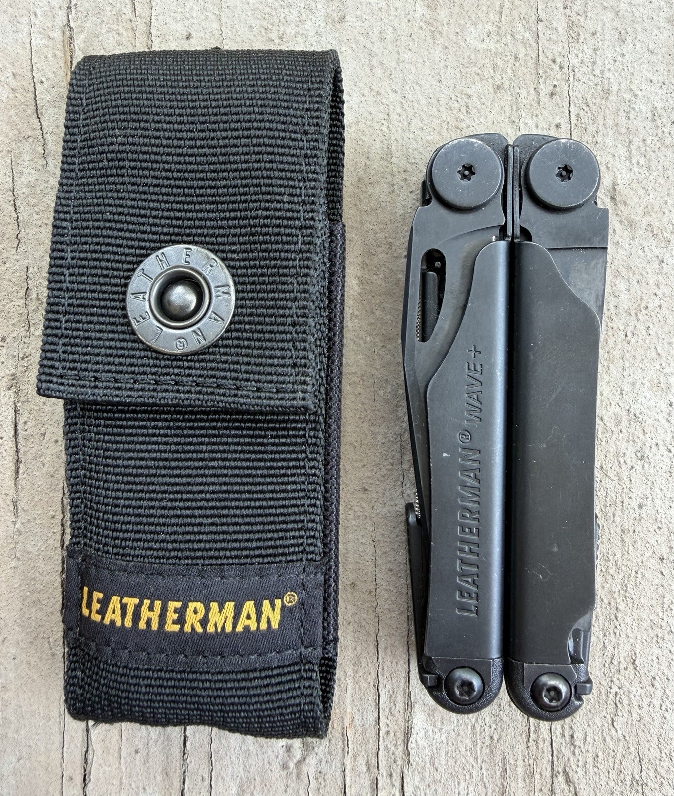 LEATHERMAN WAVE PLUS + STAINLESS STEEL BLACK OXIDE MULTI-TOOL W/SHEATH EXCELLENT