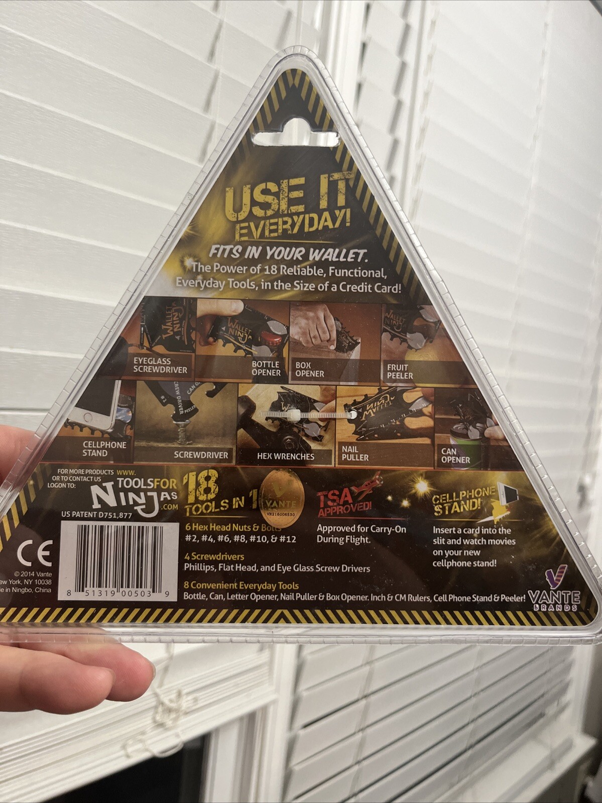 WALLET NINJA 18 Tools in 1 Flat Multi Tool, AS SEEN ON TV Fits in Wallet NWT
