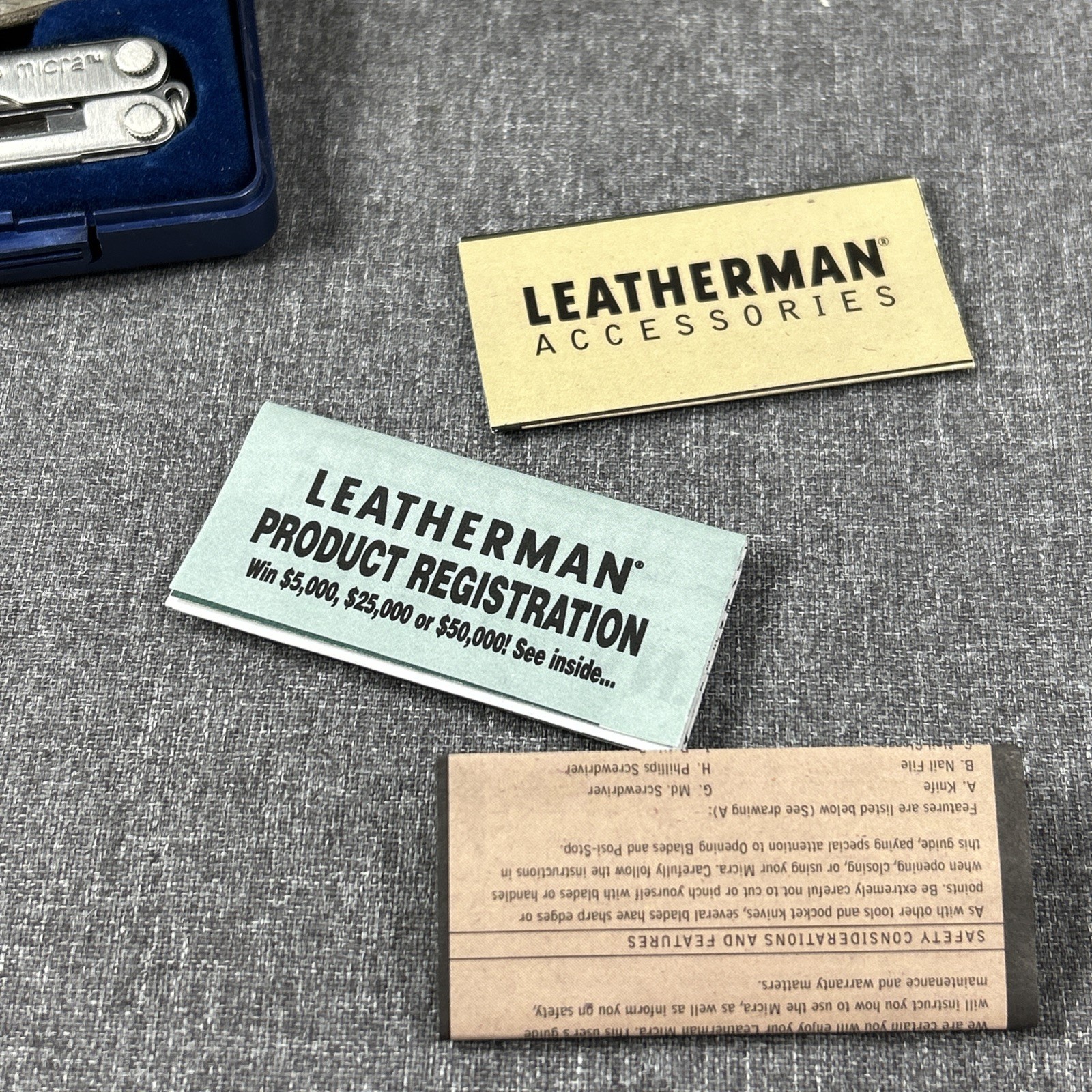 Leatherman Micra Special Edition Multi Tool Condition Original Box Registration