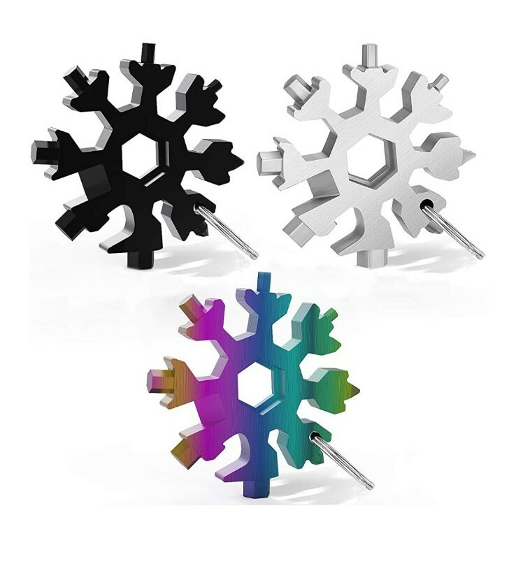 18-in-1 Snowflake Multi Tool, Stainless Steel Snowflake Bottle Opener/Flat…