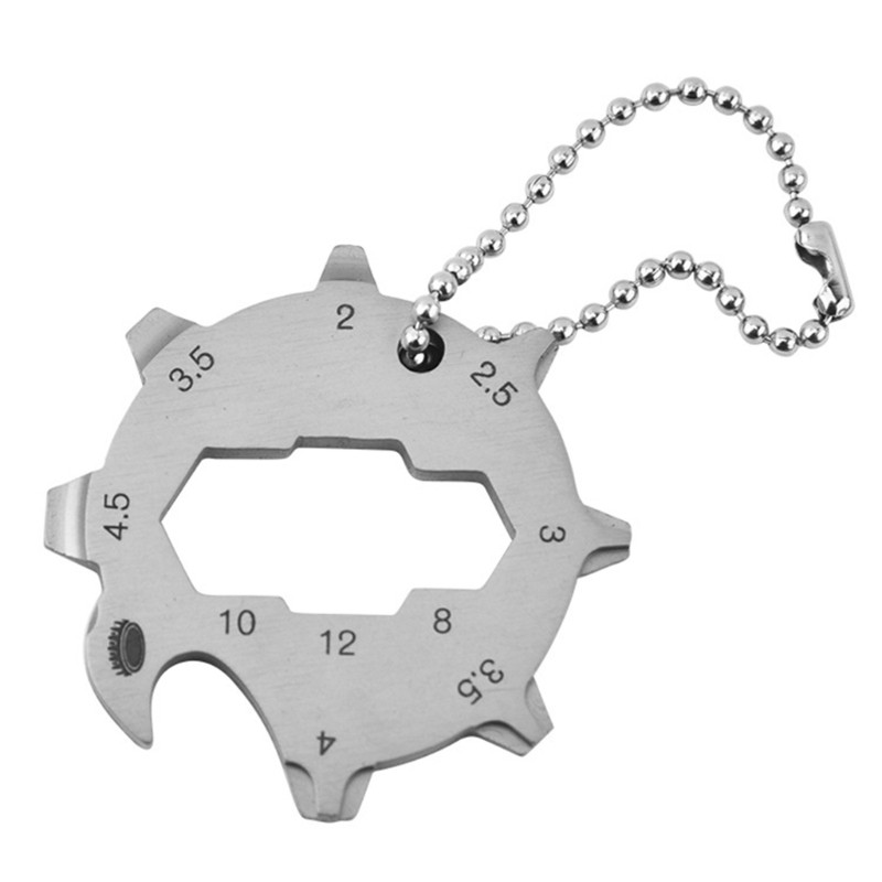 Practical 11 Function Stainless steels Pocket Tool Screwdriver Wrench for Hiking