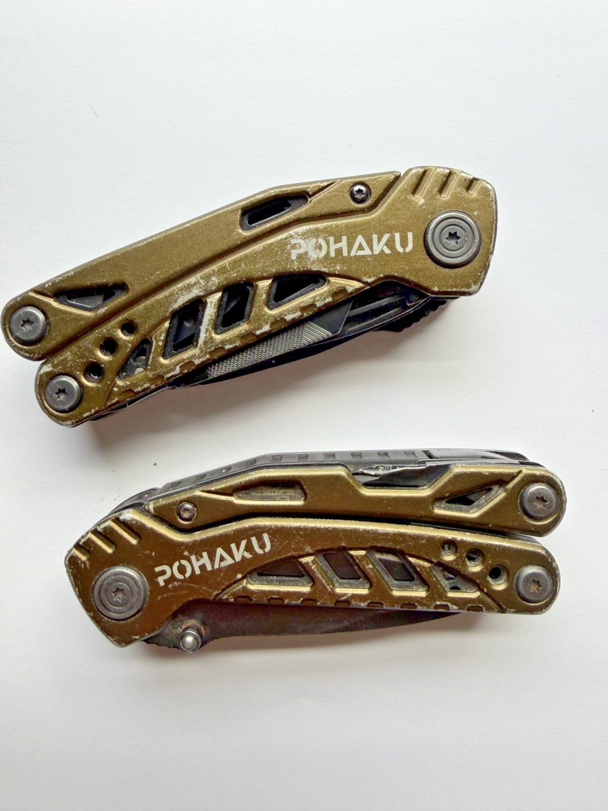 Lot of 2 Pohaku 13-in-1 Pocket Multitools, Multi Tool with Pliers, 3″ Blade, Saw