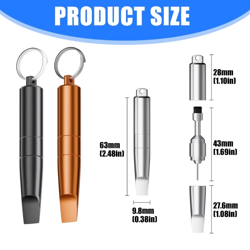 Metal Multitool Durability Cleaning Brush Tool with Package Opener Card Removal