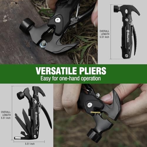 14-in-1 Hammer Multitool with Safety Lock & Screwdriver Set – Perfect Gift for D