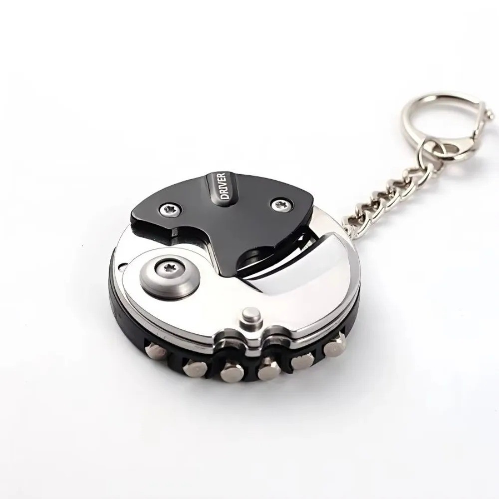 Multifunction Keychain Screwdriver Hex Coin Folding EDC Tool Mini Knife