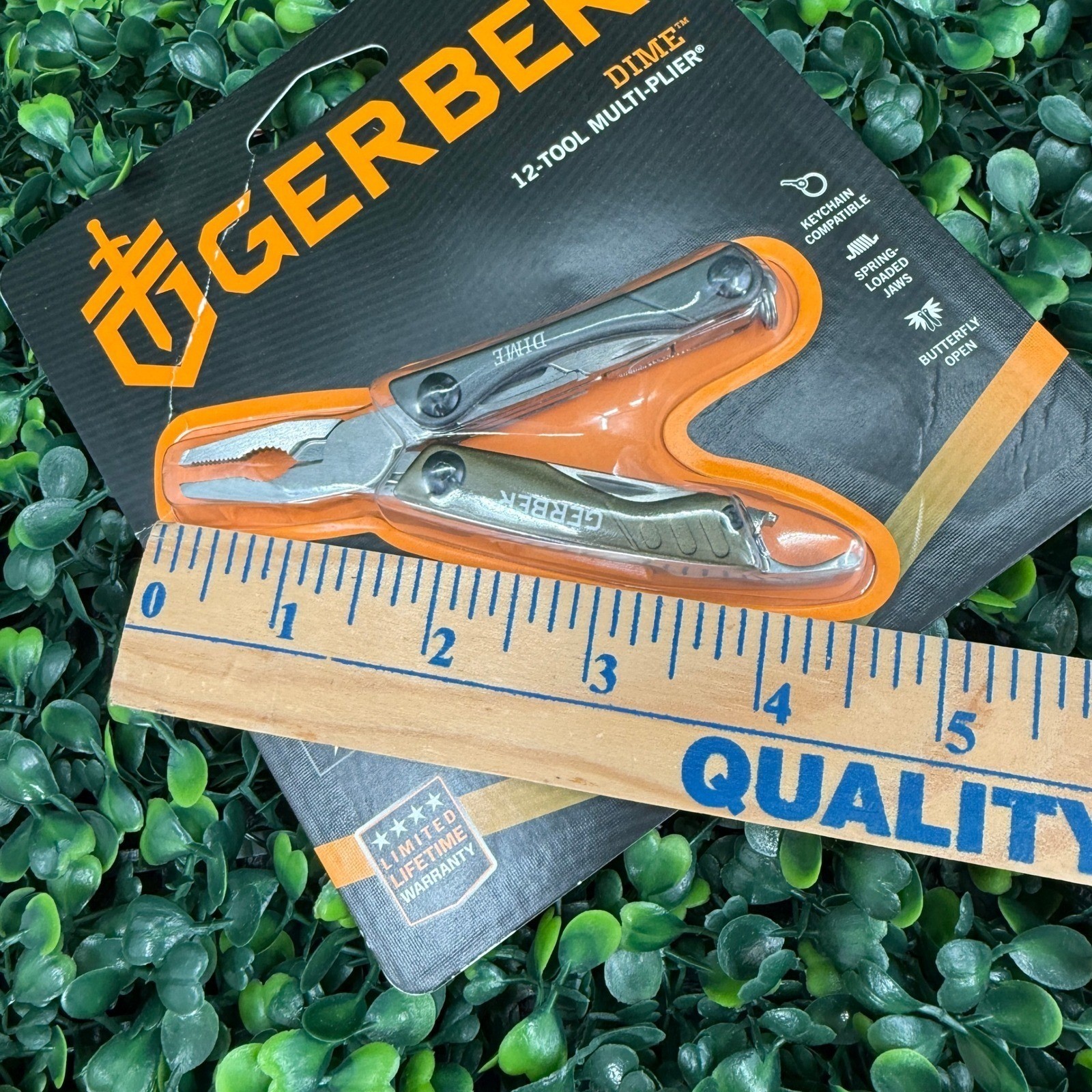 Gerber Dime 12-Tool Multi-Plier Lightweight Keychain Multi-Tool Green 31-001132