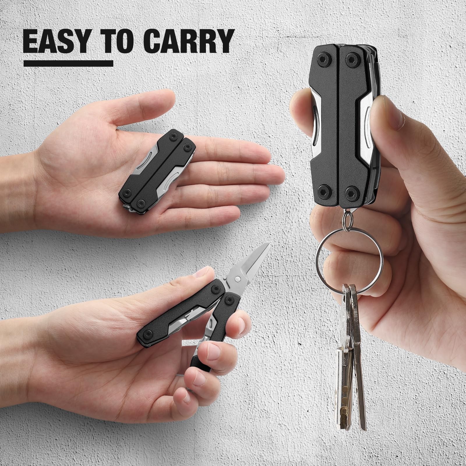 11-in-1 Mini EDC Multitool – Scissors, Pocket , Keychain, Bottle Opener and S…