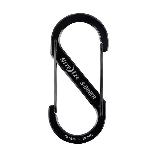 S-Biner Stainless Steel Dual Carabiner #5 in Stainless/Black 100 lbs (3-Pack)
