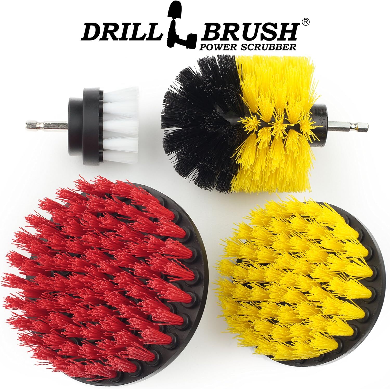 Drill Brush Scrub Brush Drill Attachment Kit 4 Types Of Abrasive Grades