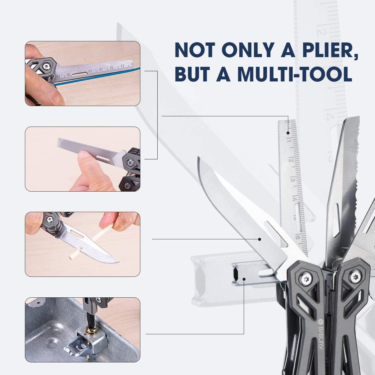 Valentines Day Gifts, Multitool Pliers, Titanium 21-In-1 Multi-Purpose Pocket K