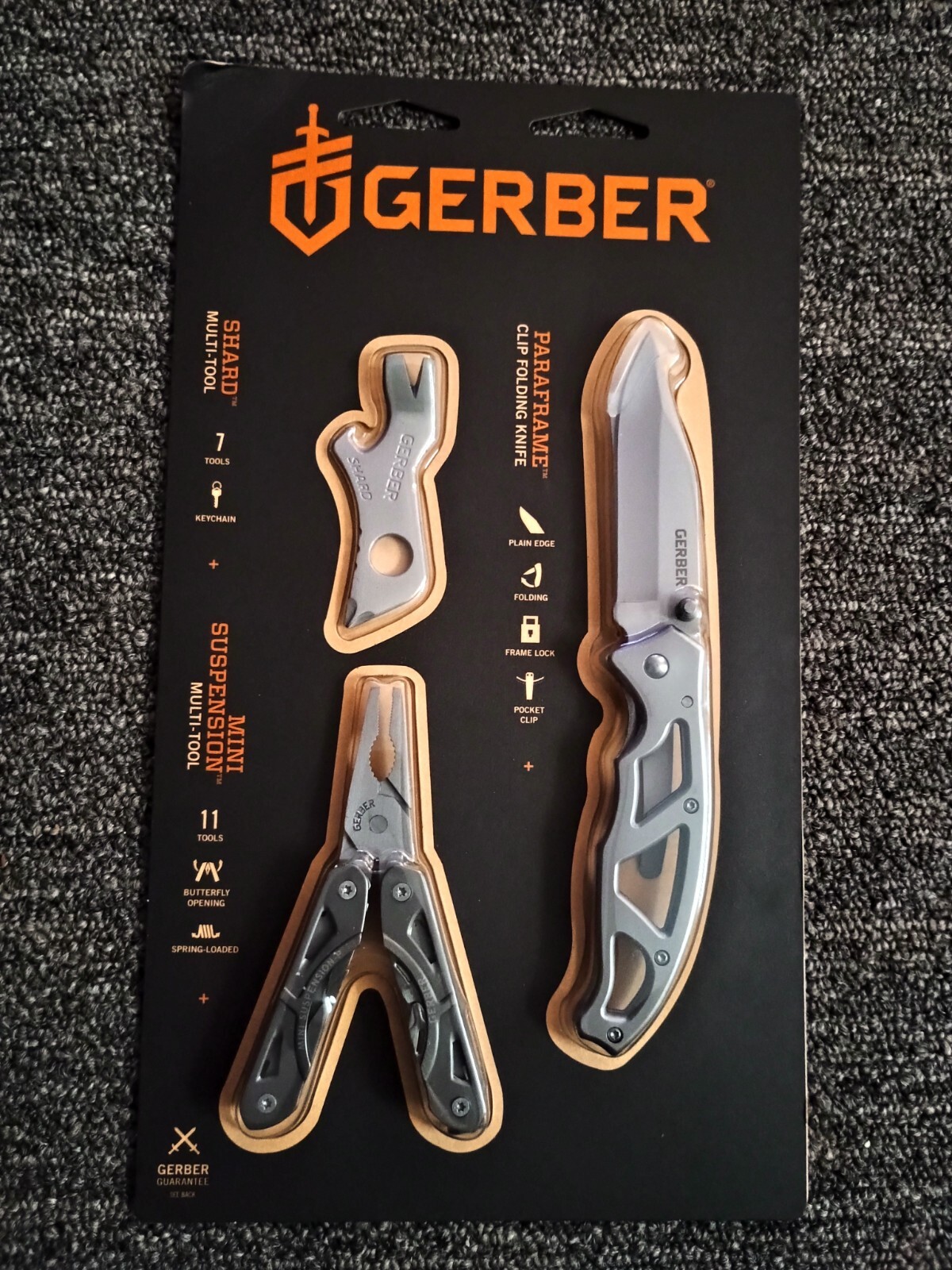 Gerber Paraframe Knife & Multi-Tools Lifetime Warranty New! Free S&H Best Gift!