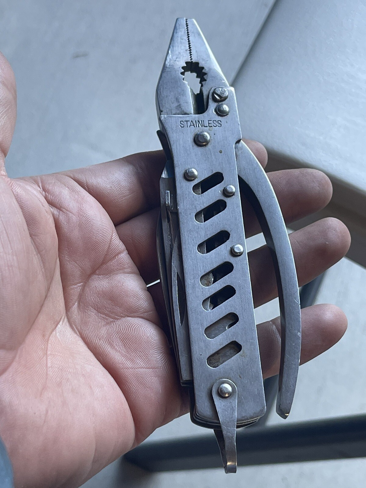 Stainless Steel MULTI Function TOOL Pocket Plier Knife ~Long Nose