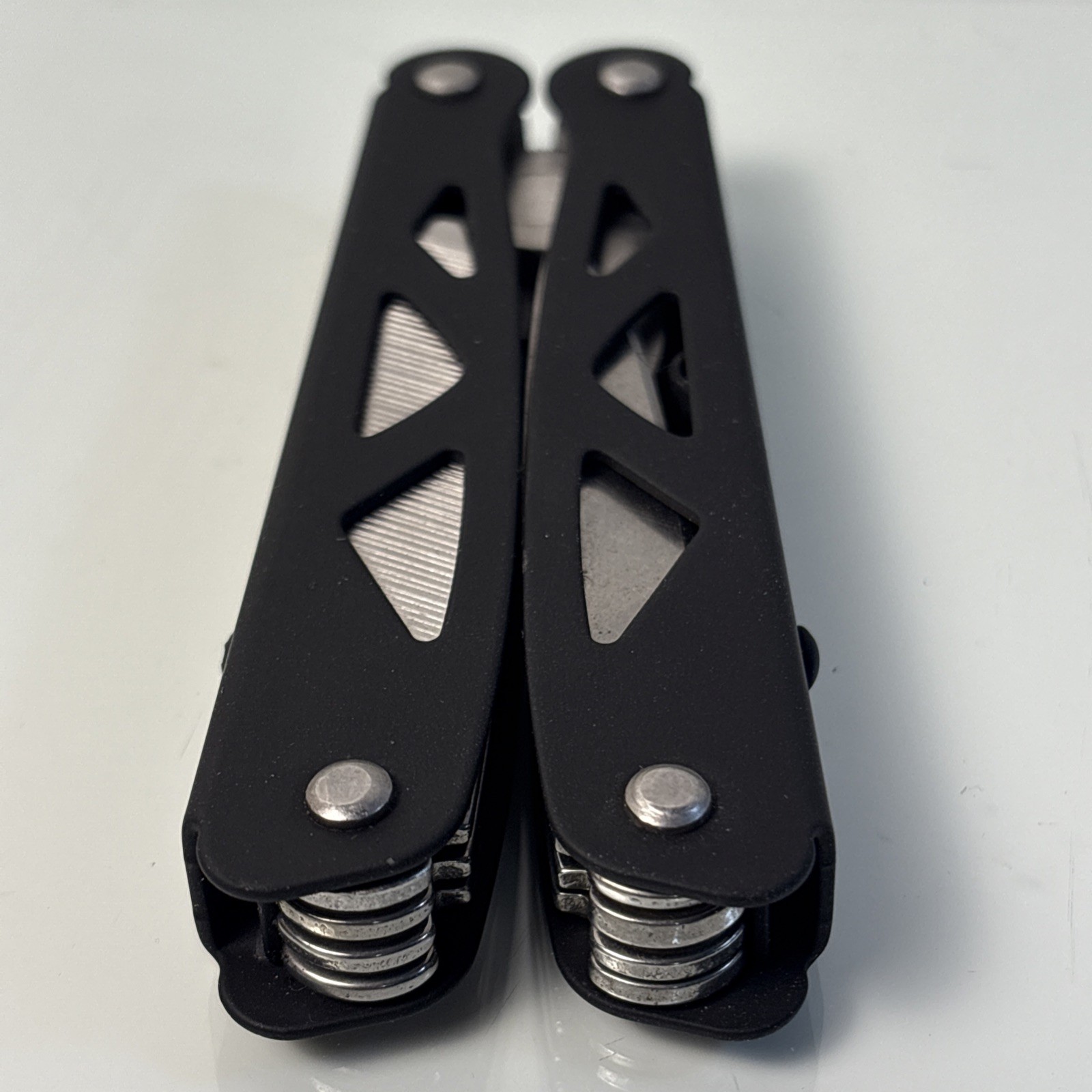 Black Skeleton Handle Multitool Pliers Pocket Knife Folding Tool Set EDC