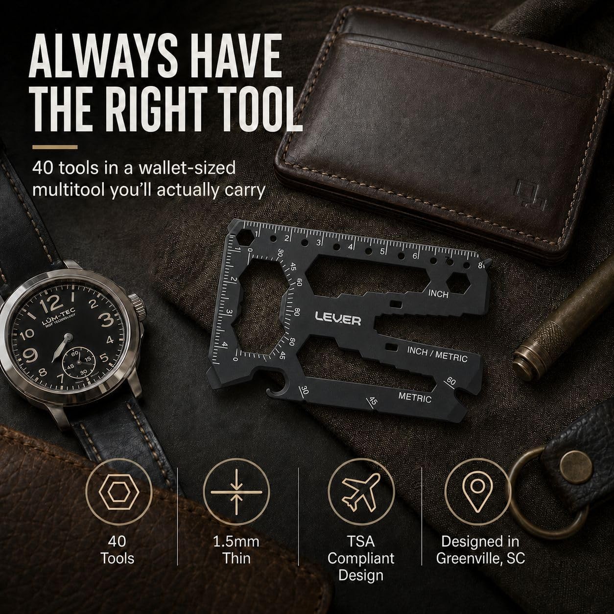 Toolcard – 40 in 1 Credit Card Multitool. Slim, Minimalist Survival Card Wall…