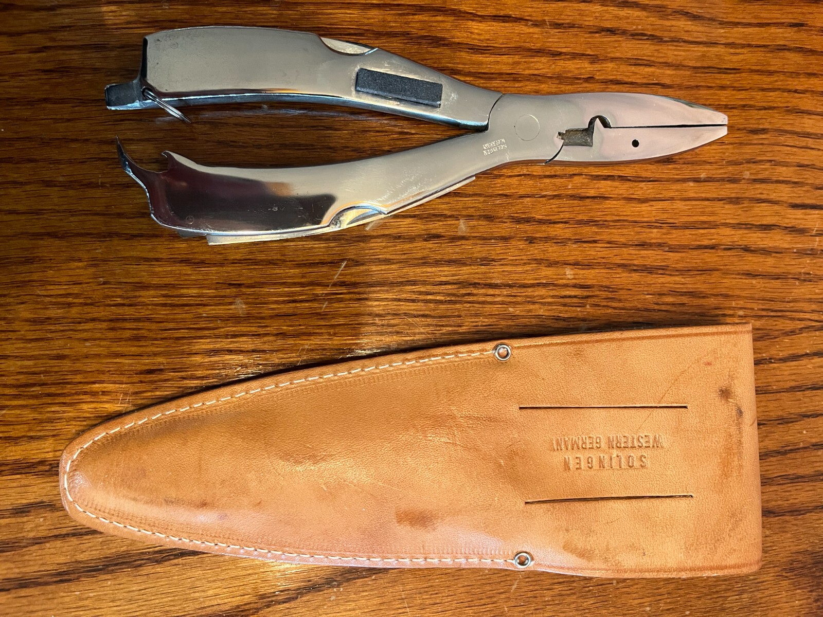 Vintage ABC Solingen Germany Stainless Steel Fishing Multitool & Original Sheath