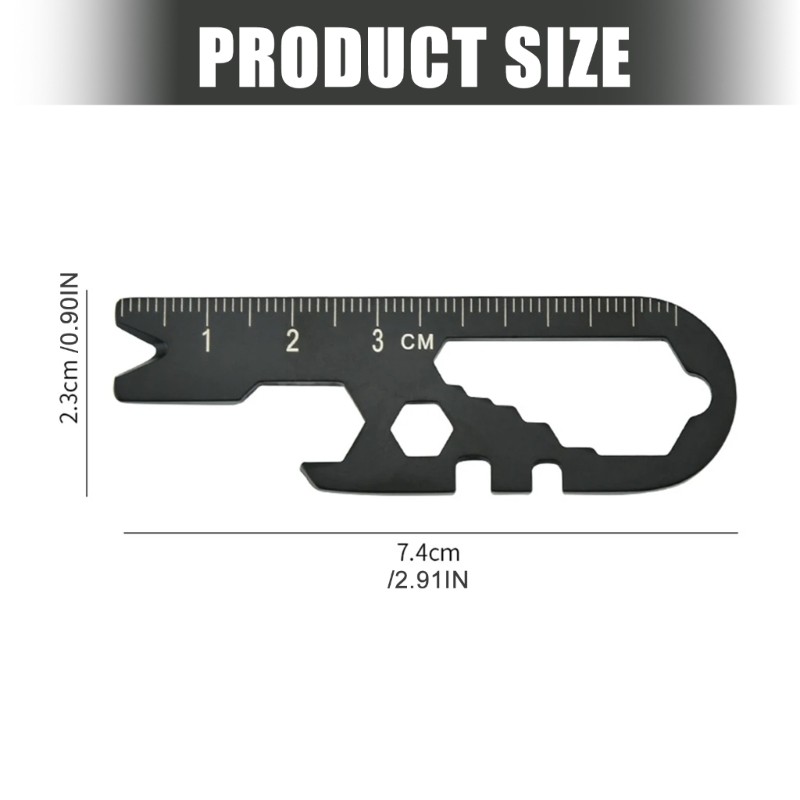 Combination Tool Screwdriver Corrosions Resistance Engraving Ruler Bottle Opener