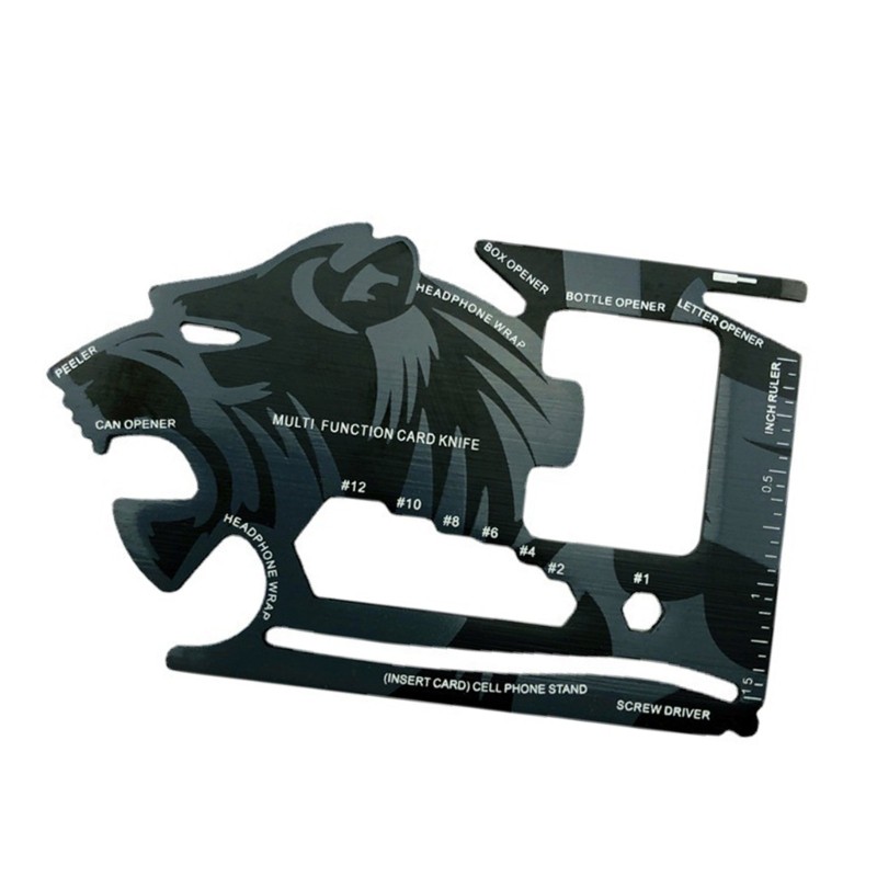Pocket Sized Metal Steel Card Tool Bottle Opener Card Ruler Tool Wrench